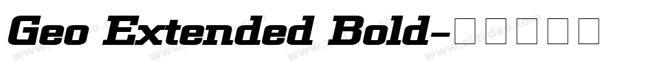 Geo Extended Bold字体转换